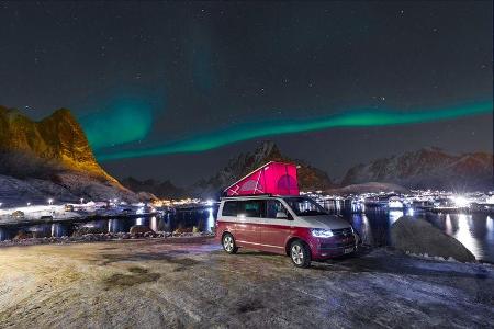 VW T6 California Bulli Camping Lofoten Norwegen