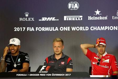 Hamilton - Magnussen - Vettel - GP Österreich 2017 - Spielberg - Formel 1 - Donnerstag - 6.7.2017