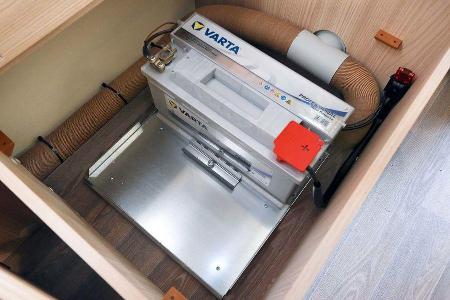 Platz für einen zweiten Akku ist vorhanden.