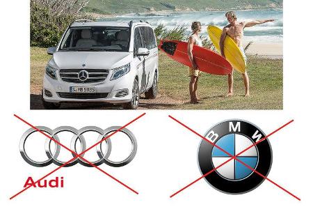 Klassenvergleich Audi BMW Mercedes 2016/17