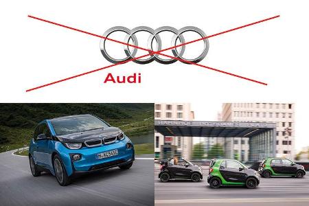 Klassenvergleich Audi BMW Mercedes 2016/17