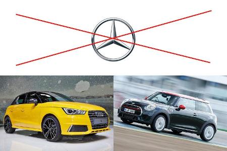 Klassenvergleich Audi BMW Mercedes 2016/17
