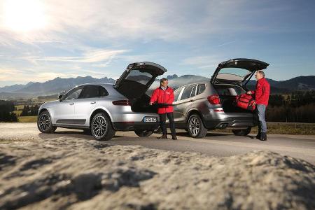 BMW X3 xDrive 28i, Porsche Macan, Heckklappe