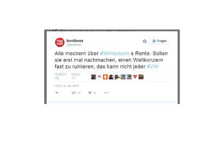 Reaktionen auf die Rente von Martin Winterkorn im Internet