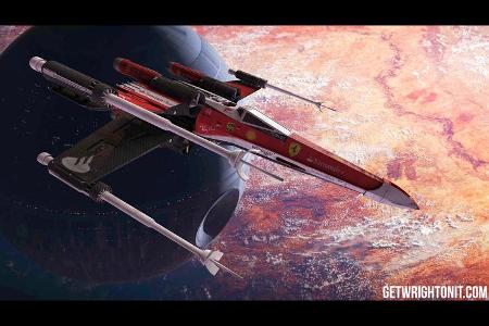Star Wars X-Wing im F1-Design - Ferrari