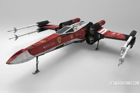 Star Wars X-Wing im F1-Design - Ferrari