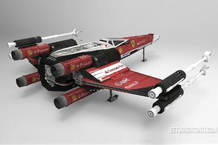 Star Wars X-Wing im F1-Design - Ferrari