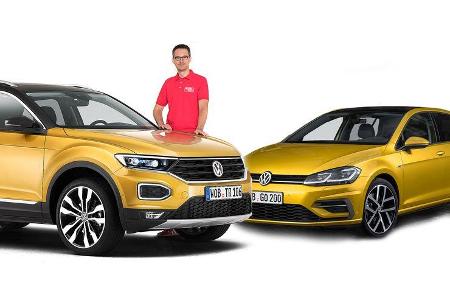 Vergleich VW T-Roc Golf Aufmacher