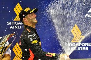 Ricciardo wieder nur Zweiter in Singapur