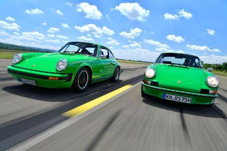 Porsche 911 Carrera RS gegen Memminger 912 Motor Klassik September 2017