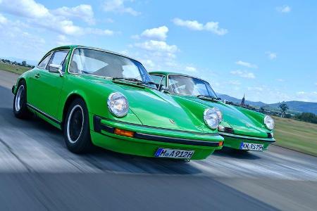 Porsche 911 Carrera RS gegen Memminger 912 Motor Klassik September 2017