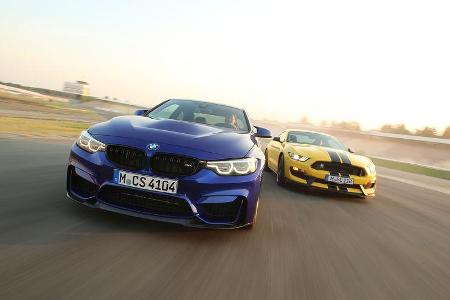 BMW M4 CS, Mustang Shelby GT350, Front