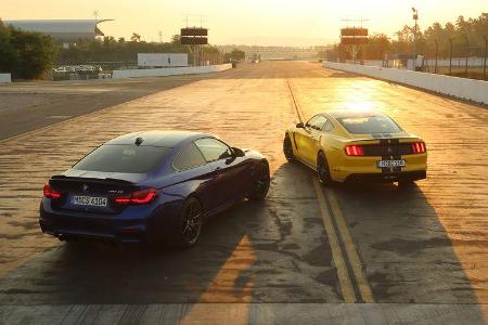 BMW M4 CS, Mustang Shelby GT350, Heck