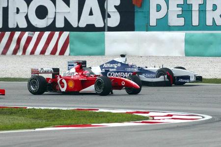 Michael Schumacher - Ferrari - Juan Pablo Montoya - Williams GP Malaysia 2002