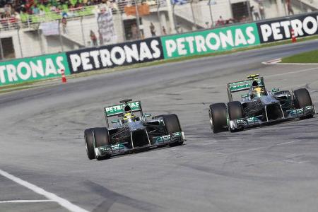 Nico Rosberg - Lewis Hamilton - Mercedes - GP Malaysia 2013
