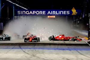 Startunfall im GP Singapur 2017