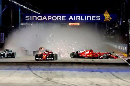 Start - GP Singapur 2017 - Vettel - Verstappen - Räikkönen