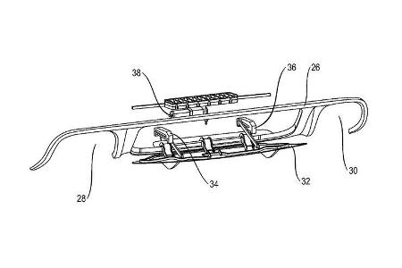 Porsche Patentzeichnungen aktiver Diffusor