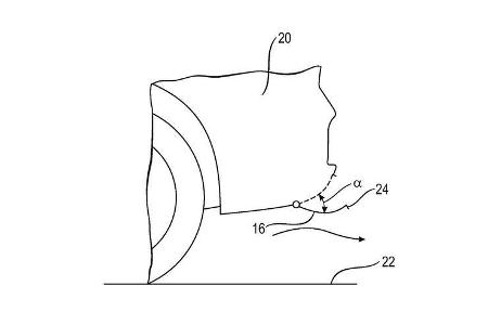 Porsche Patentzeichnungen aktiver Diffusor