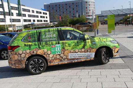 Zweifellos der bunteste Teilnehmer war der Mitsubishi Outlander.