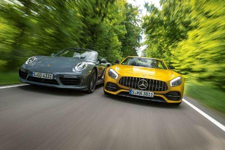Mercedes-AMG GT C Roadster - Porsche 911 Turbo Cabrio - Sportwagen - Test Mercedes-AMG GT C Roadster - Porsche 911 Turbo Cabrio - Sportwagen - Test