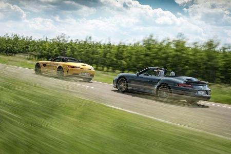 Mercedes-AMG GT C Roadster - Porsche 911 Turbo Cabrio - Sportwagen - Test