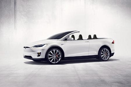 Cabrio SUV Retusche Tesla Model X