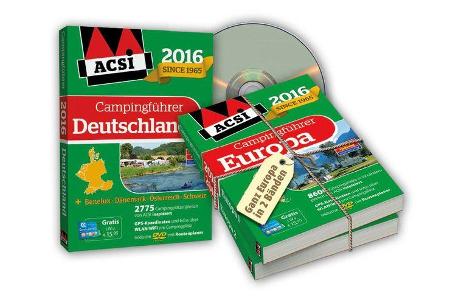 Den ACSI-Campingführer gibt es als Europa- und Deutschlandausgabe.