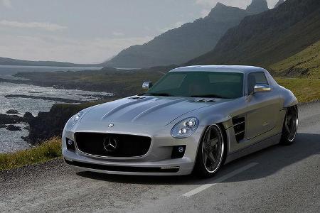 Der SLS Panamericana von Gullwing America macht voll auf Retro.