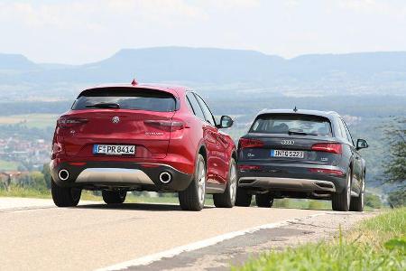 Audi Q5 2.0 TFSI Quattro, Alfa Romeo Stelvio 2.0 Turbo Q4 Seite