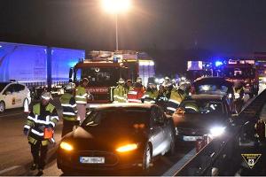 Rettungsmanöver auf der Autobahn A9