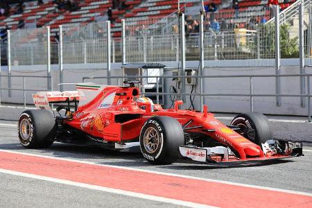 Sebastian Vettel - Ferrari - F1-Test - Barcelona - 27. Februar 2017