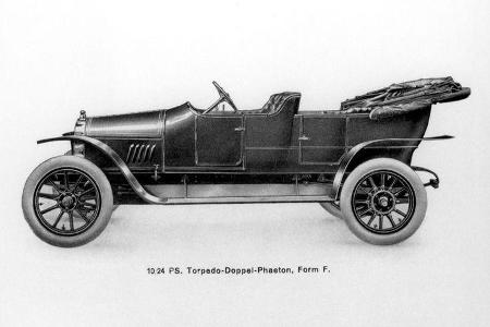 1911: Opel 10/24 PS in der Variante Torpedo-Doppel-Phaeton
