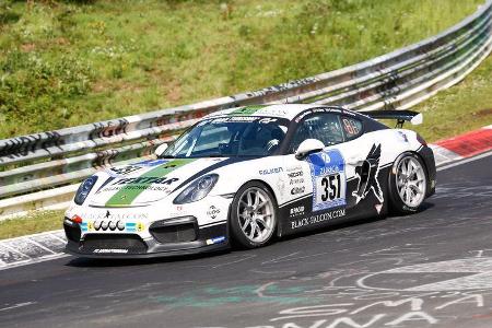 24h-Nürburgring - Nordschleife - Porsche 981 Cayman GT4 CS - Black Falcon Team TMD Friction - Klasse Cup 3 - Startnummer #351