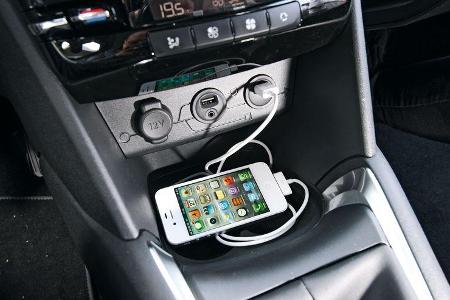 Peugeot 208 e-Hdi 115, Mittelkonsole, Doppel-USB