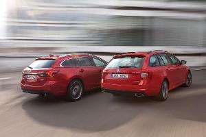 Mazda 6 Kombi Skyactiv-D 175 AWD, Skoda Octavia Combi RS 2.0 TDI 4x4