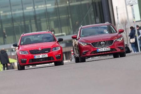 Mazda 6 Kombi Skyactiv-D 175 AWD, Skoda Octavia Combi RS 2.0 TDI 4x4