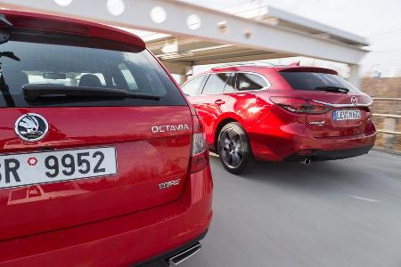 Mazda 6 Kombi Skyactiv-D 175 AWD, Skoda Octavia Combi RS 2.0 TDI 4x4