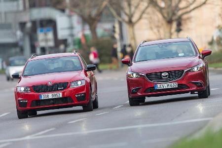 Mazda 6 Kombi Skyactiv-D 175 AWD, Skoda Octavia Combi RS 2.0 TDI 4x4
