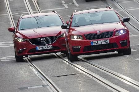 Mazda 6 Kombi Skyactiv-D 175 AWD, Skoda Octavia Combi RS 2.0 TDI 4x4