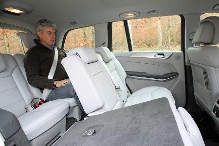 Mercedes GL 350 Bluetec, Rücksitz, Beinfreiheit