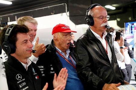Toto Wolff, Niki Lauda & Dieter Zetsche - Mercedes - Formel 1 - GP Spanien - Barcelona - 12. Mai 2018
