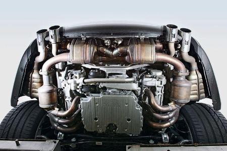 Porsche 911 Carrera S, Unterboden, Auspuffanlage