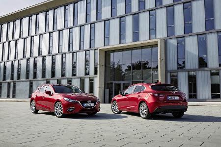 Mazda 3 Diesel vorn und hinten stehend