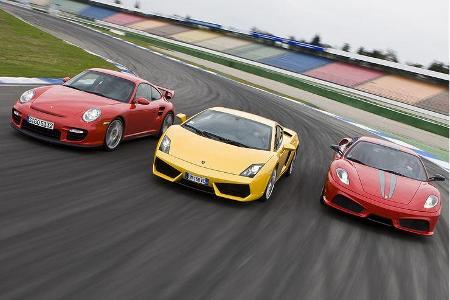 Porsche GT2, Lamborghini Gallardo, Ferrari 430