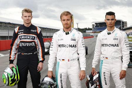 Hlkenberg, Rosberg & Wehrlein - Hockenheim 2016 Hlkenberg, Rosberg & Wehrlein - Hockenheim 2016