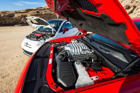 Fiat Abarth 500C 1.4 T-Jet 16V, Dodge Challenger SRT Hellcat