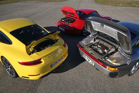 Porsche 959, 993 Turbo, 991 Carrera S, Motoren