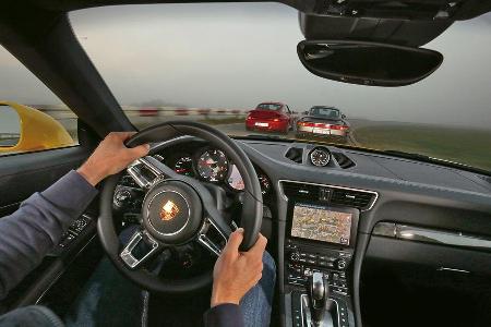 Porsche 959, 993 Turbo, 991 Carrera S, Ausfahrt