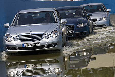 Drei mit allen Wassern gewaschene Oberklasse-Ikonen: E-Klasse, A6 und 5er.
